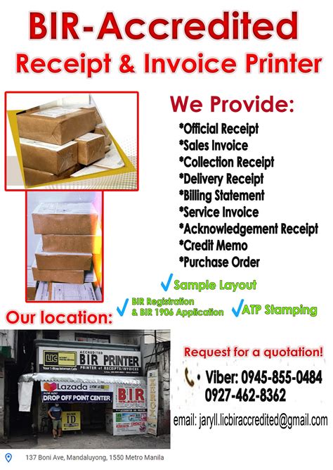 bir - santa rosa photos|List of Accredited Printers of Receipts/Invoices.